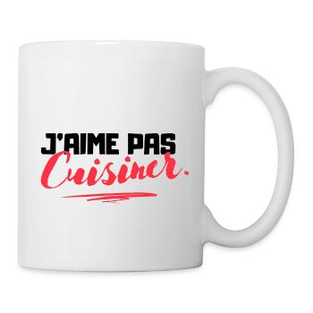 J'aime pas cuisiner - Cadeau humoristique - Mug blanc - blanc - Droite
