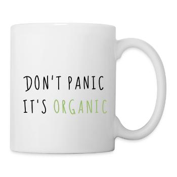 Don't Panic It's Organic Green - Tasse - Weiß - Rechts