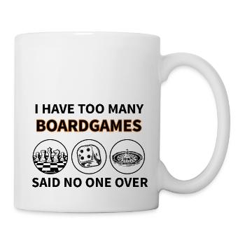 boardgame chess backgammon game night - Tasse - Weiß - Rechts
