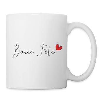 FÊTE DES PÈRES. BONNE FÊTE PAPA. PAPA. BONNE FÊTE - Mug blanc - blanc - Droite