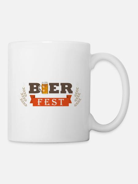 Bierfest Maßkrug - Tasse - Weiß