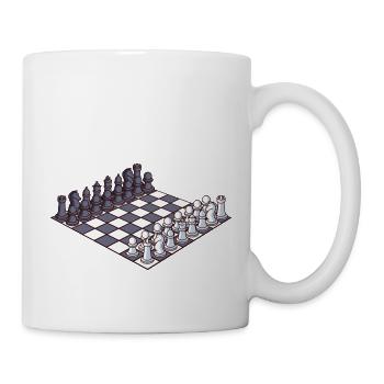 boardgame chess backgammon game night - Tasse - Weiß - Rechts