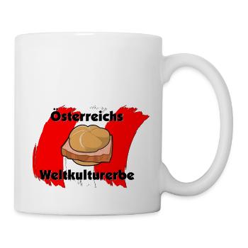 Leberkäse - Österreichs bestes Weltkulturerbe - Tasse - Weiß - Rechts