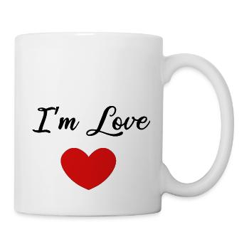 Je suis amour - Citation positive - Mug blanc - blanc - Droite