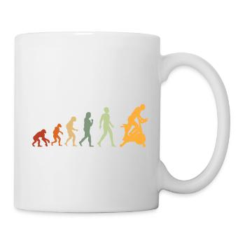 Die Evolution des Bodybuildings Gym Fitness - Tasse - Weiß - Rechts