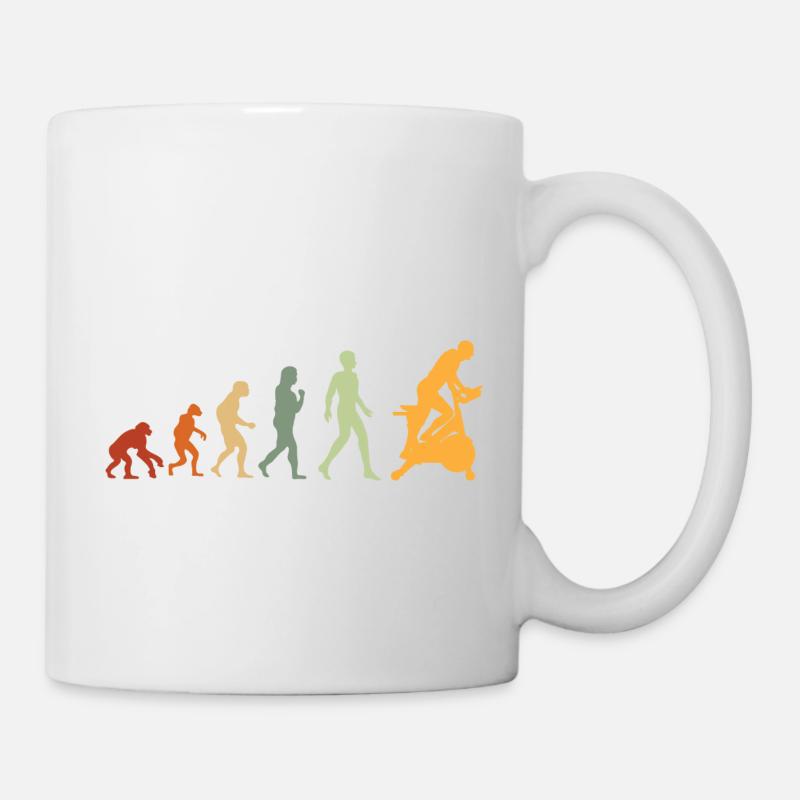 L'évolution de la musculation la muscu Gym Fitness - Mug blanc - blanc