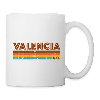 Vintage 1980s Style Valencia Spain - Mug blanc - blanc - Droite