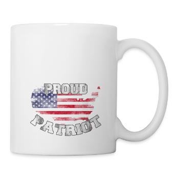 Proud Patriot 4th July Independence day - Mug - white - Right