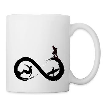Surfen bis ins Unendliche - Tasse - Weiß - Rechts
