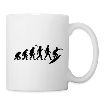 Evolution Surfer - Surfen - Surfbrett - Tasse - Weiß - Rechts