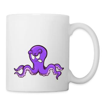 Pieuvre en colère - Mug blanc - blanc - Droite