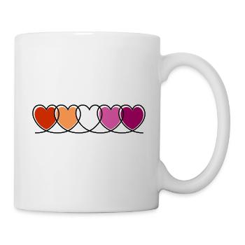 LGBTQ Pride Lesbian Heart Lesbian Flag Lesbian - Mug blanc - blanc - Droite