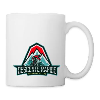 Mountainbiken Downhill Sport Extreme Mountain Adventure - Tasse - Weiß - Rechts
