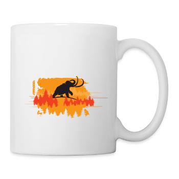 mammut im wald - Tasse - Weiß - Rechts