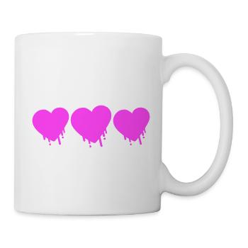 Symbole de l’amour des cœurs - Mug blanc - blanc - Droite