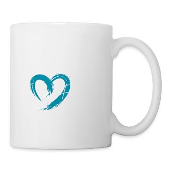 I love Fasnet blau - Tasse - Weiß - Rechts