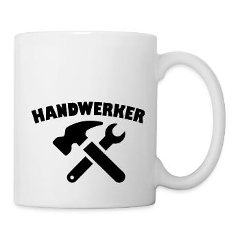 Handwerker Handyman Handwerk Werkzeug Baustelle - Tasse - Weiß - Rechts