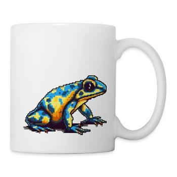 Bunter Pixel 8 Bit Pfeilgiftfrosch - Tasse - Weiß - Rechts