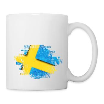 Schweden Schweden Flagge national norden skandinavia - Tasse - Weiß - Rechts