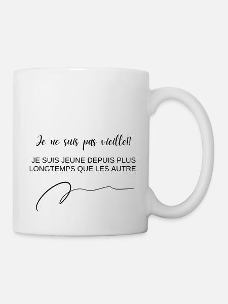 Je ne suis pas vieille je suis juste jeune - Mug blanc - blanc