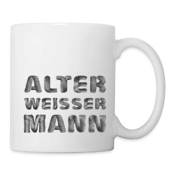 Alter weißer Mann - Tasse - Weiß - Rechts