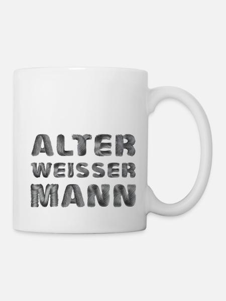 Alter weißer Mann - Tasse - Weiß