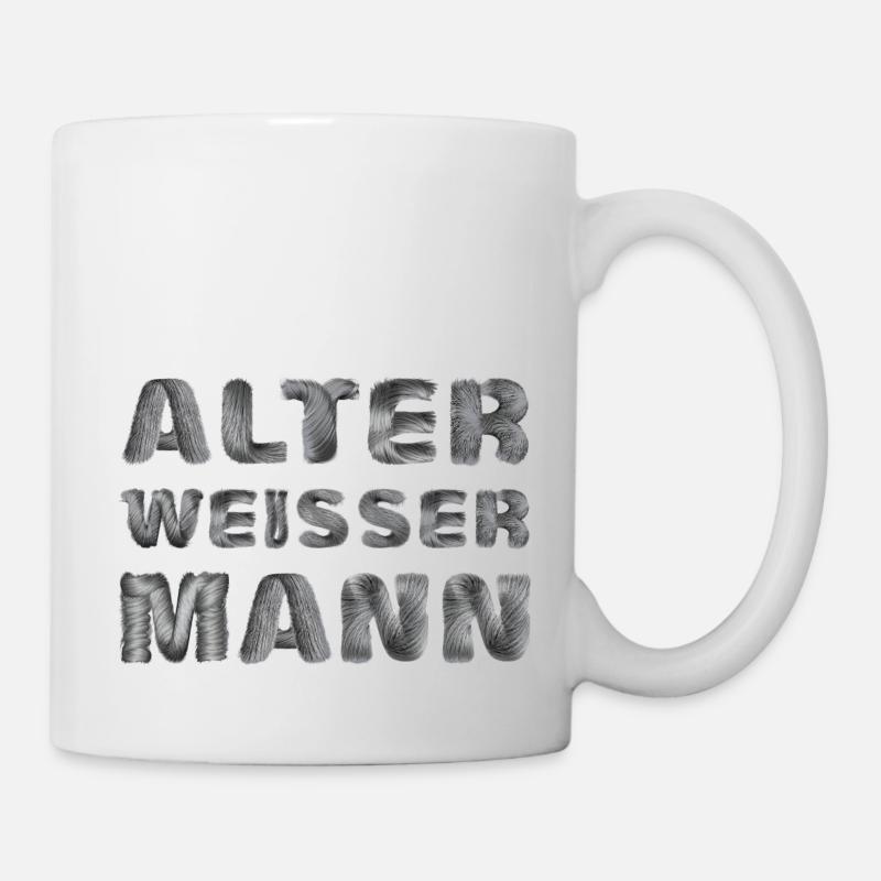 Alter weißer Mann - Tasse - Weiß