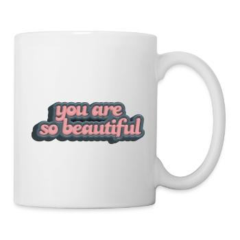 Tu es si beau - Mug blanc - blanc - Droite