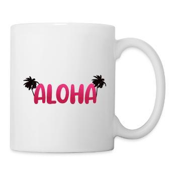Palmiers Aloha - Mug blanc - blanc - Droite