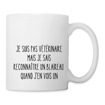 je suis pas vétérinaire - Mug blanc - blanc - Droite