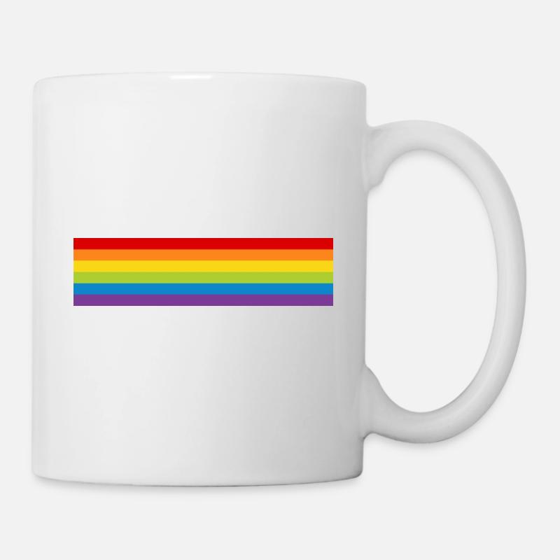 LGBT Pride Flag CSD Rainbow Flag Pride Month - Mug - white