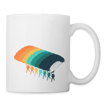 Vintage-Fallschirm - Tasse - Weiß - Rechts