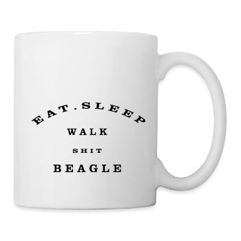Eat, Sleep, Walk, Shit, Beagle - Mug - white - Right
