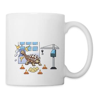 Grue de chantier Ankylosaurus cool Dino - Mug blanc - blanc - Droite