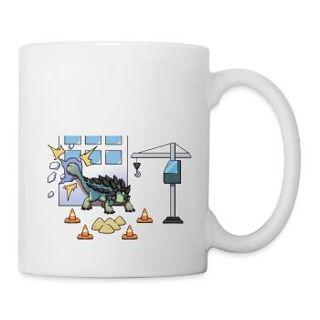 Grue de chantier Ankylosaurus cool Dino - Mug blanc - blanc - Droite