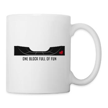 skate sk8 skateboarder skate-love halfpipe - Tasse - Weiß - Rechts