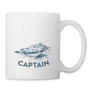 Capitaine de bateau à moteur - Mug blanc - blanc - Droite