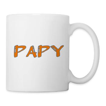 PAPY. FÊTE DES PÈRES. BONNE FÊTE PAPY. JE T'AIME. - Mug blanc - blanc - Droite