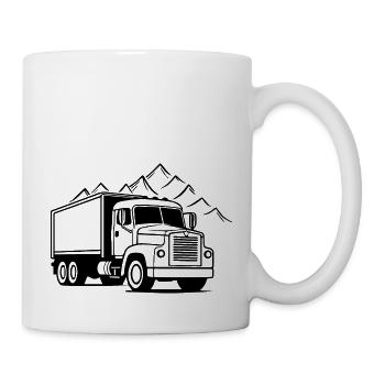 Camionneur Camion Camion - Mug blanc - blanc - Droite