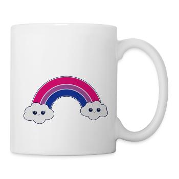 Bisexuell Regenbogen bi pride LGBTQ Flagge Kawaii - Tasse - Weiß - Rechts