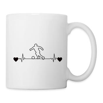Fußballdesign Fußballmannschaft Fußballspieler - Tasse - Weiß - Rechts