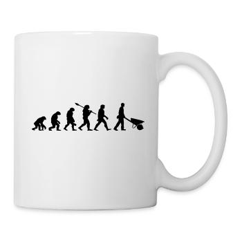 évolution chantier - brouette cadeau brouette - Mug blanc - blanc - Droite