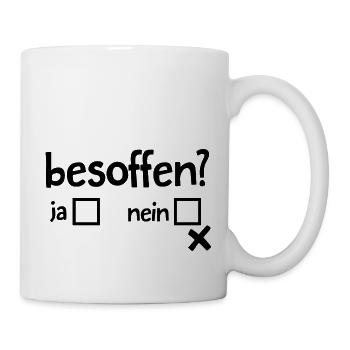 Bier Gerstensaft Alkohol Party - Tasse - Weiß - Rechts
