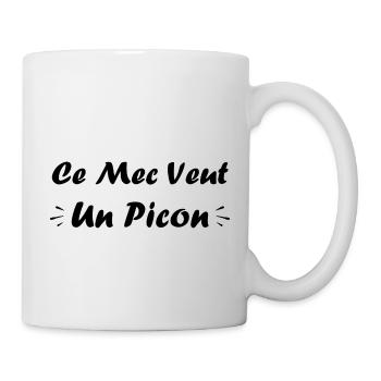 Ce mec veut un picon - Mug blanc - blanc - Droite
