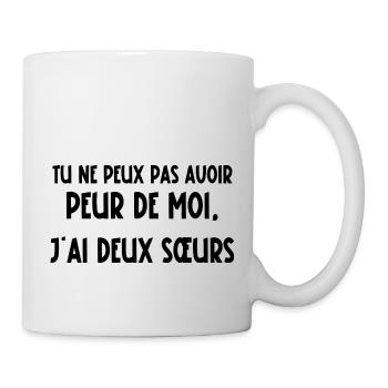 j'ai deux sœurs - Mug blanc - blanc - Droite