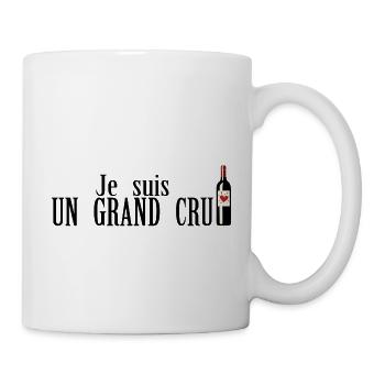 suis grand cru humour alcool bouteille vin rouge - Mug blanc - blanc - Droite
