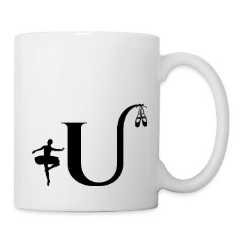 Lettre u ballerine - Mug blanc - blanc - Droite