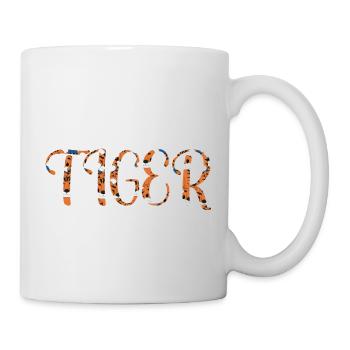Tiger Schrift - Tasse - Weiß - Rechts