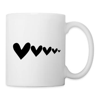 Hearts Big to Small - Mug - white - Right