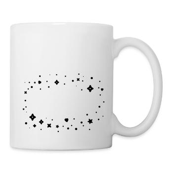 Cadre nuage scintillant - Mug blanc - blanc - Droite